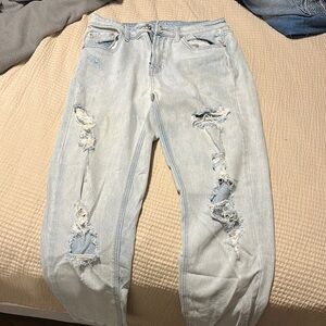 Light Blue Distressed Women's Jeans
